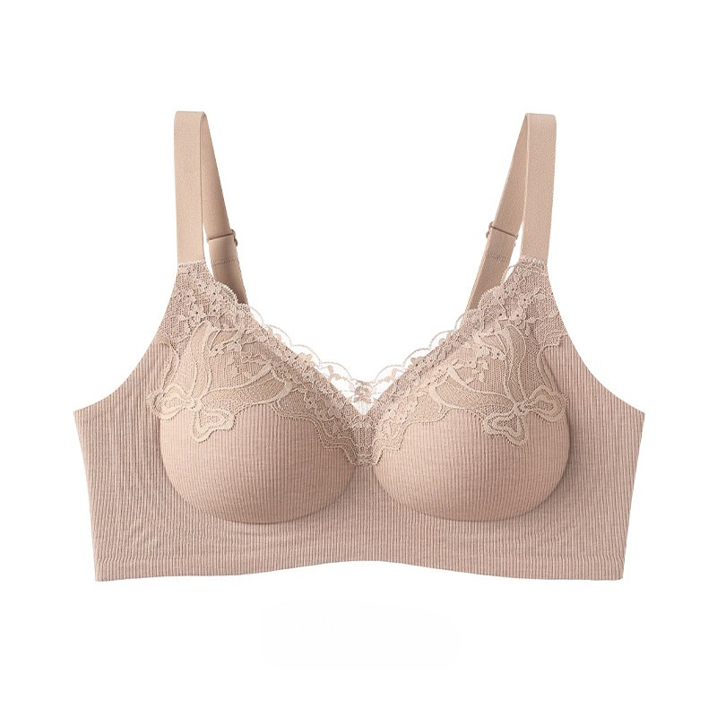 Women Fashion Ribbed Lace Bral - огляд і ціна Wirefree Bra Comfort